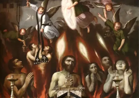 The Holy Souls by Guillaume Grève. (Crop of the bottom half.)