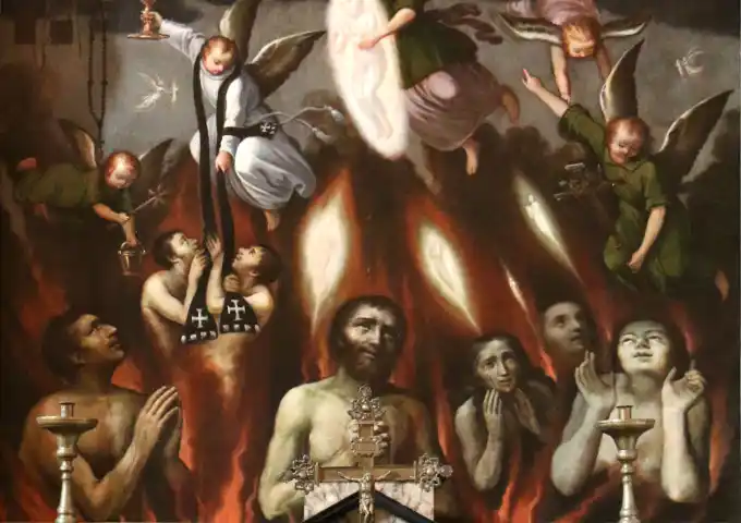 The Holy Souls by Guillaume Grève. (Crop of the bottom half.)